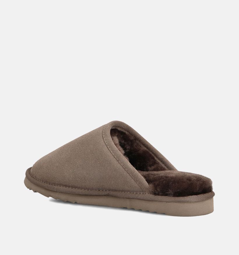 Warmbat Classic Pantoufles ouvertes en Taupe pour hommes (379289)