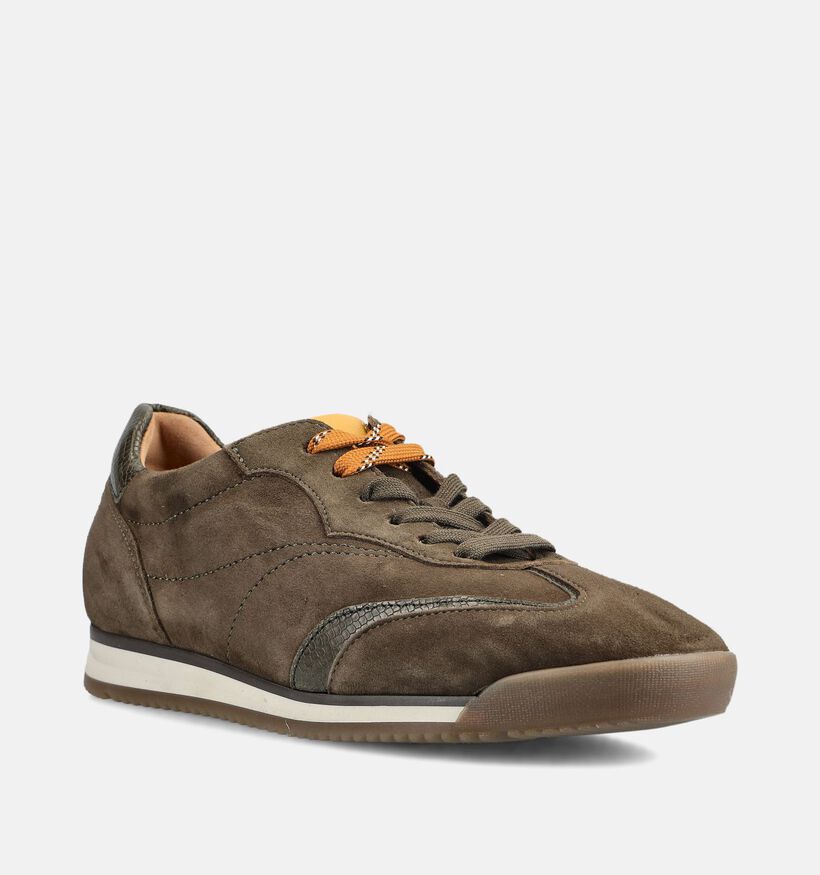 Gabor Kakigroene Sneakers voor dames (380044) - geschikt voor steunzolen