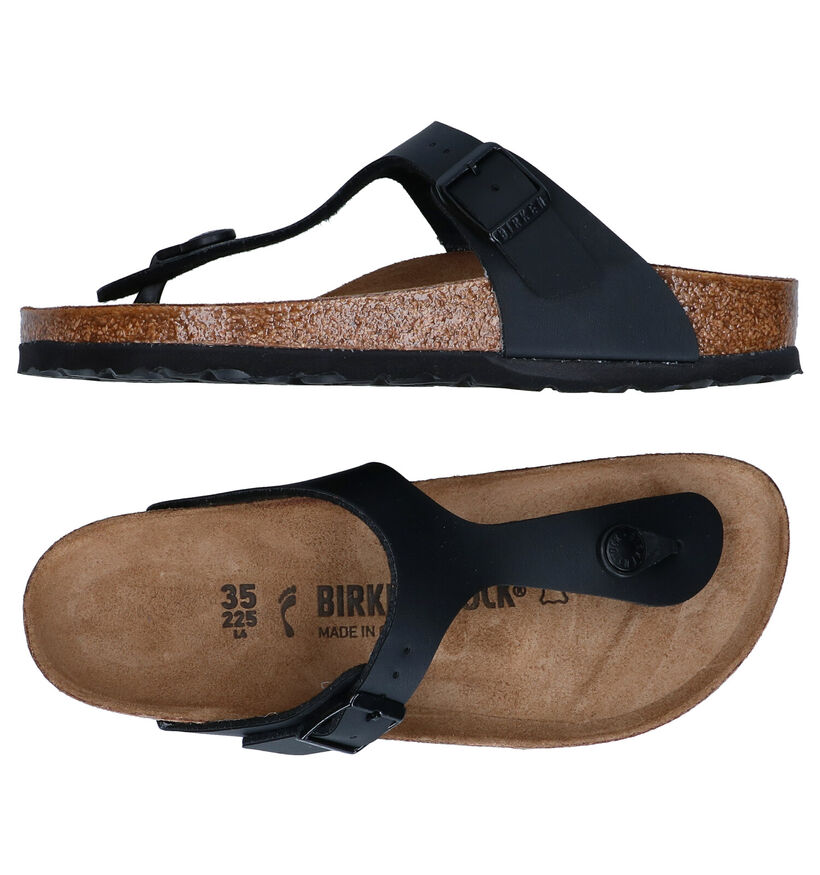 Birkenstock Gizeh Zwarte Teenslippers voor jongens (338075)