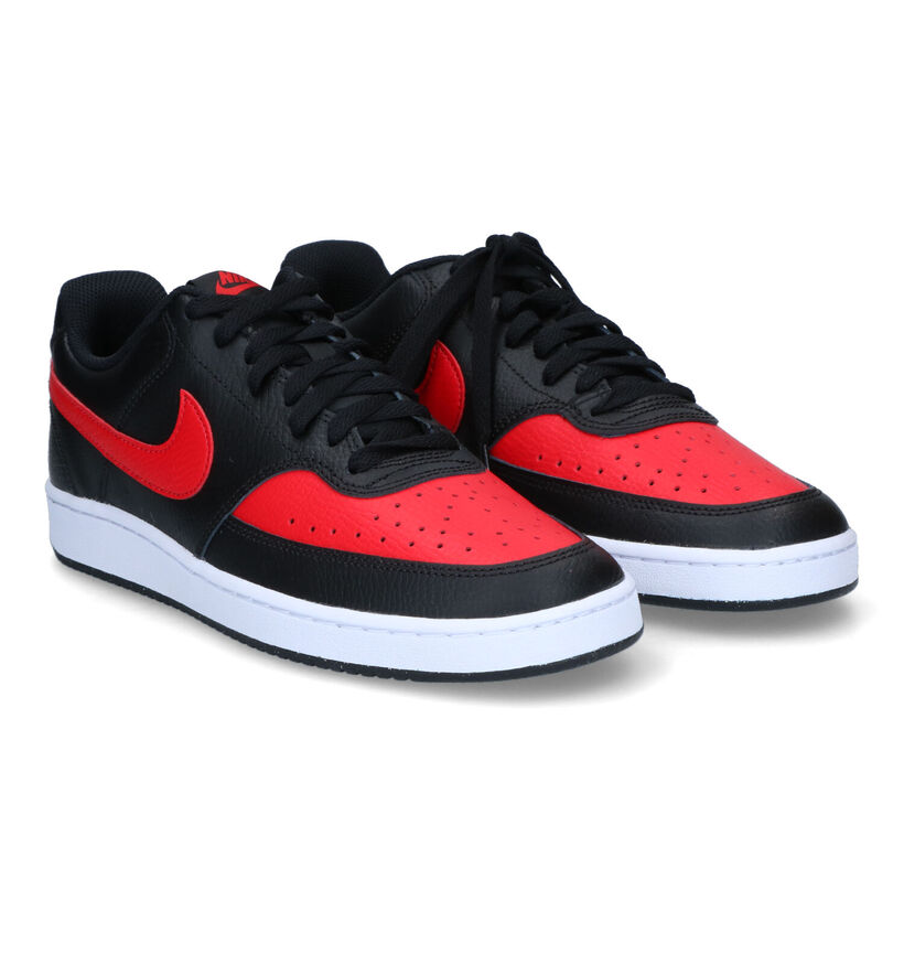 Nike Court Vision Baskets en Rouge/ Noir pour hommes (316532)