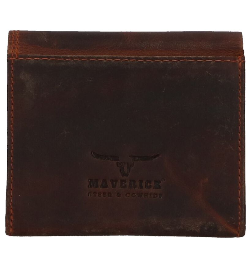 Bruine Portefeuille Maverick in leer (252754)