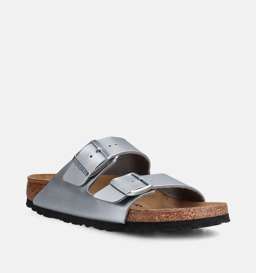 Birkenstock Arizona Zilveren Slippers voor dames (373246)