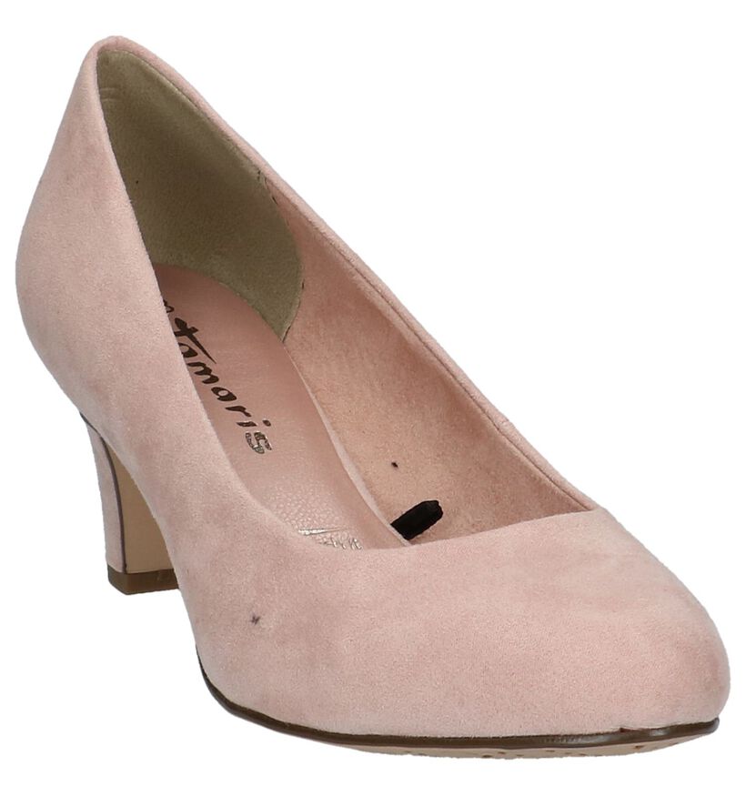 Tamaris Licht Roze Pumps in stof (214236)