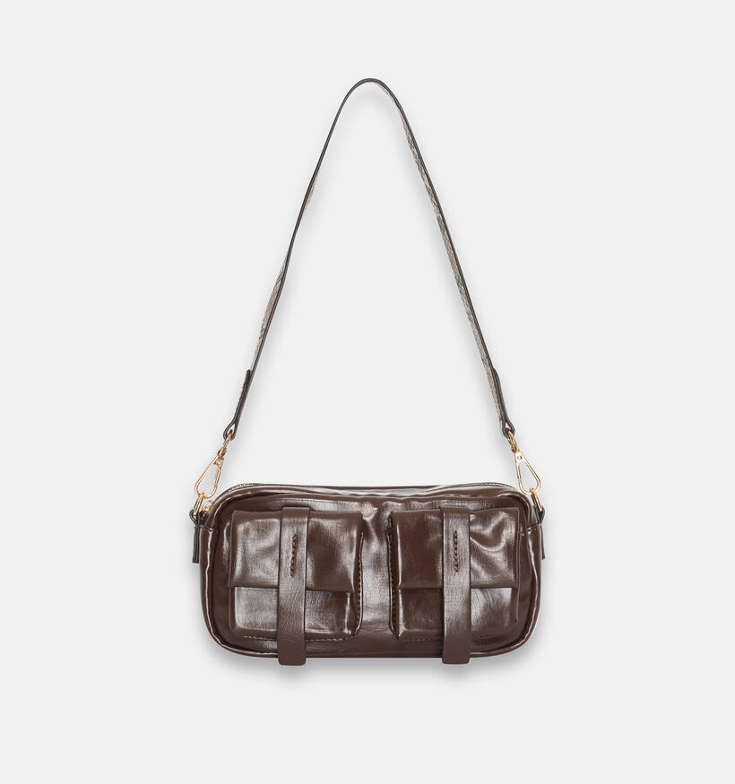 Bulaggi Snake Donkerbruine Crossbodytass voor dames (379652)