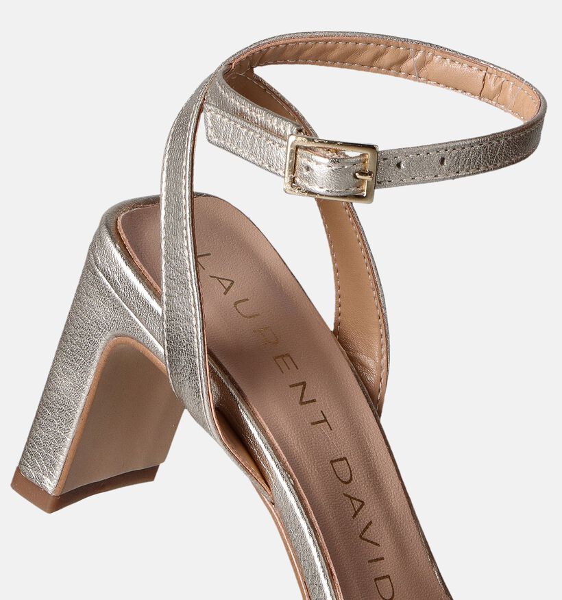 Laurent David Gouden Sandalen met hak voor dames (357881)