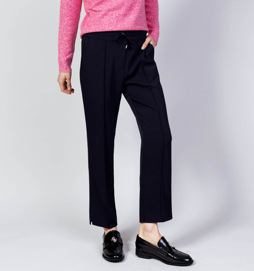 comma Pantalon en Bleu fonc&eacute; pour femmes (372189)