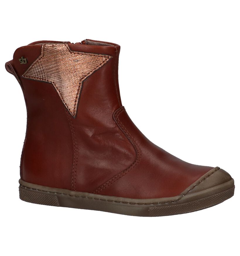 STONES and BONES Bottes basses en Brun foncé en cuir (225625)