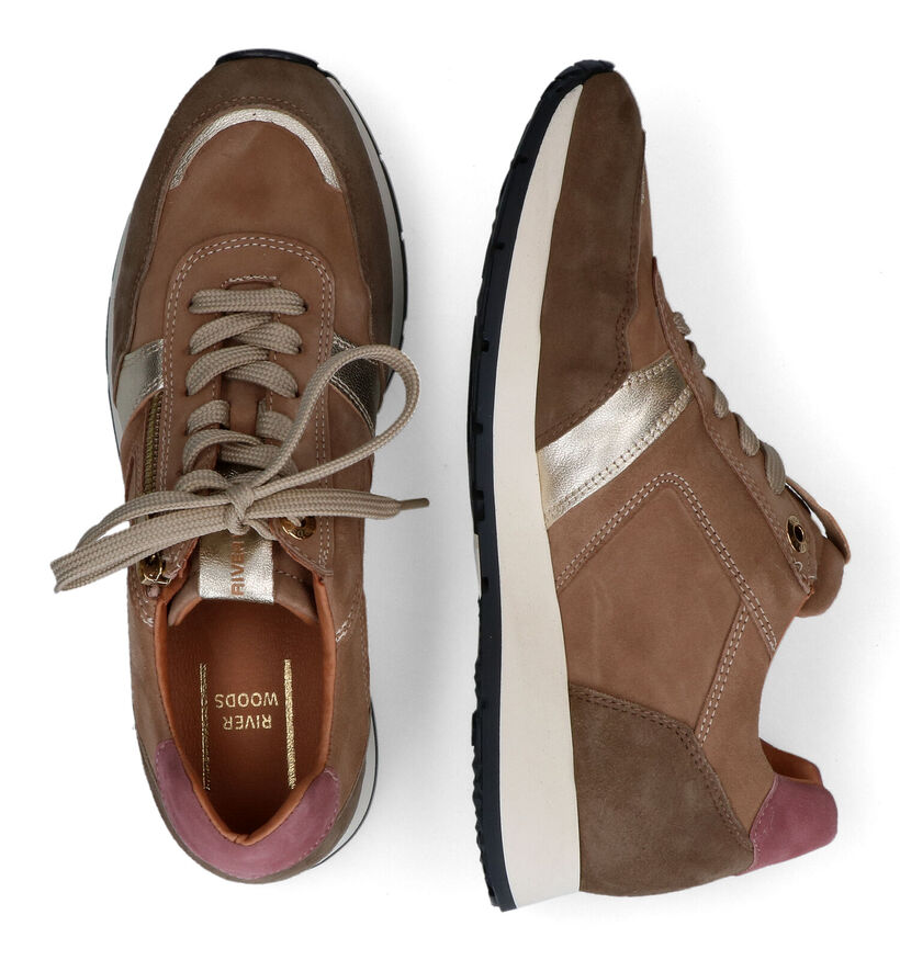 River Woods Gaga Baskets en Taupe en daim (316103)