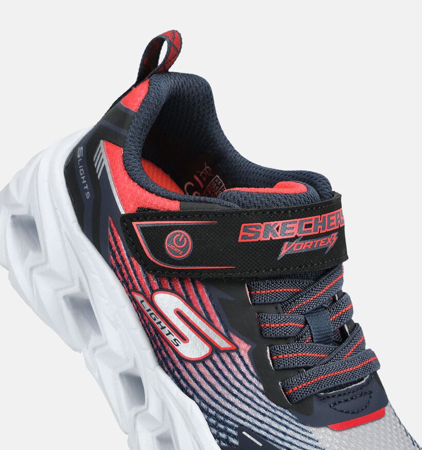Skechers Vortex Zwarte/Rode Sneakers voor jongens, meisjes (375728) - geschikt voor steunzolen