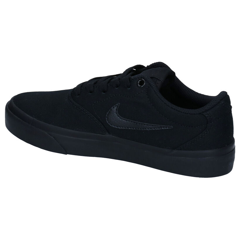Nike SB Charge Canvas Zwarte Skate Sneakers in stof (274799)