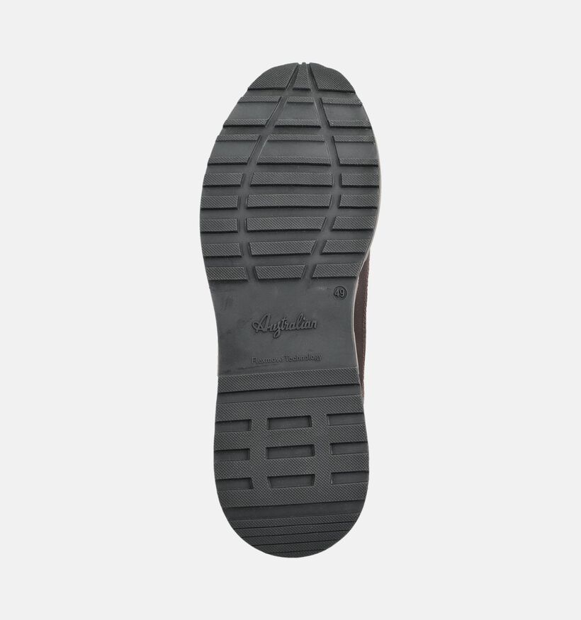 Australian Hawker Width Zwart Schoenen met Veter en Rits voor heren (378406) - geschikt voor steunzolen