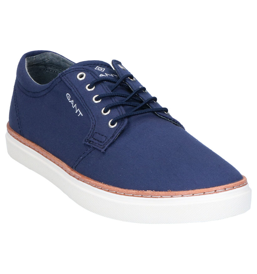 Gant Prepville Blauwe Veterschoenen in stof (271315)