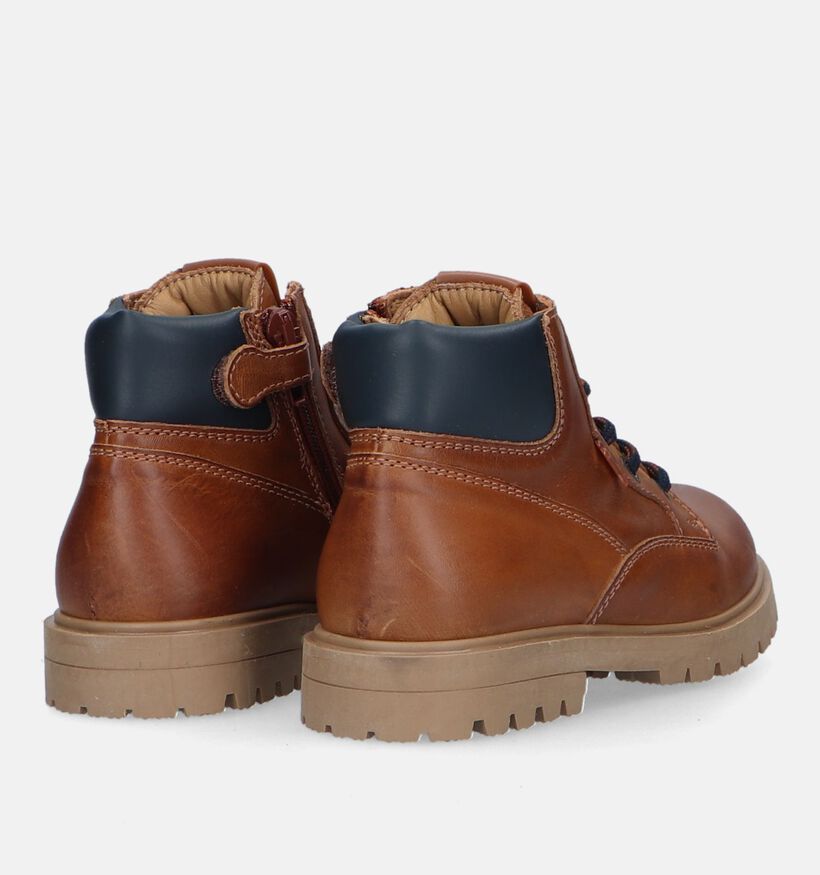 STONES and BONES Berit Bottines en Cognac pour garçons (345780) - pour semelles orthopédiques