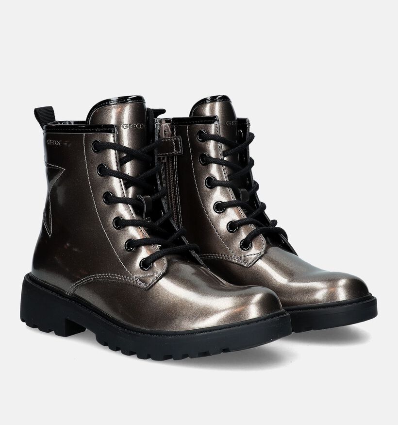Geox Casey Boots en Bronze pour filles (329862) - pour semelles orthopédiques