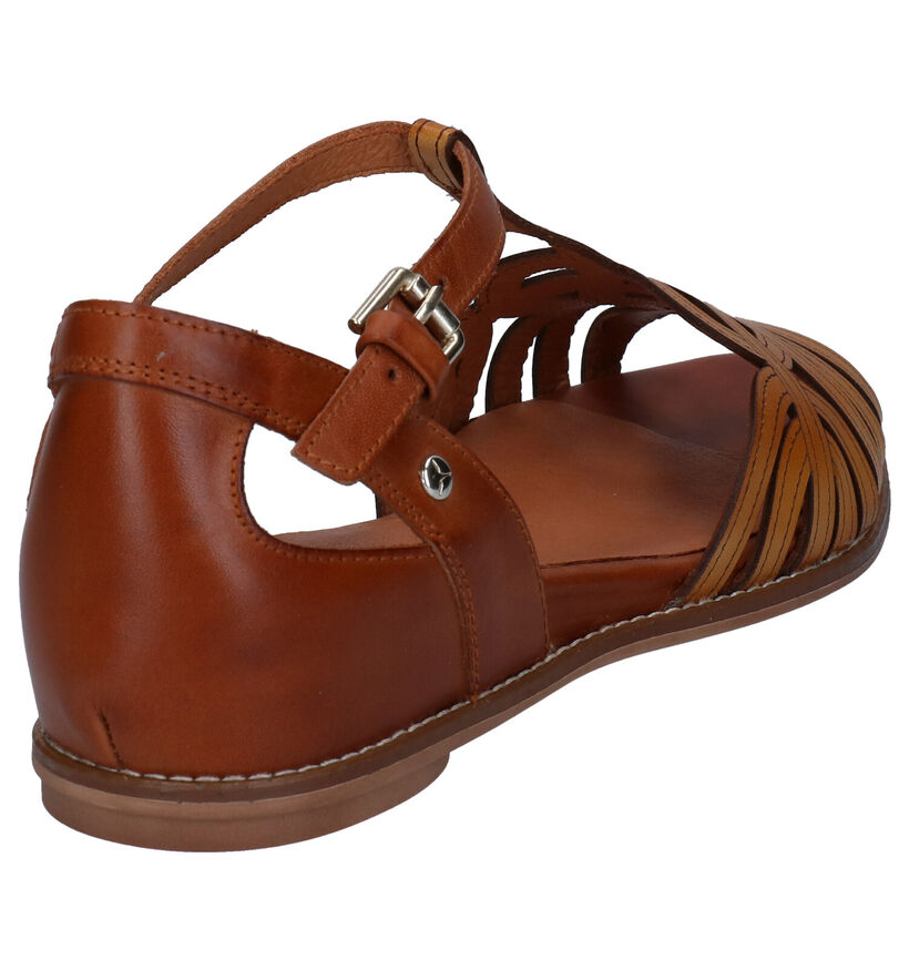 Pikolinos Cognac/Ecru Sandalen in leer (289267)