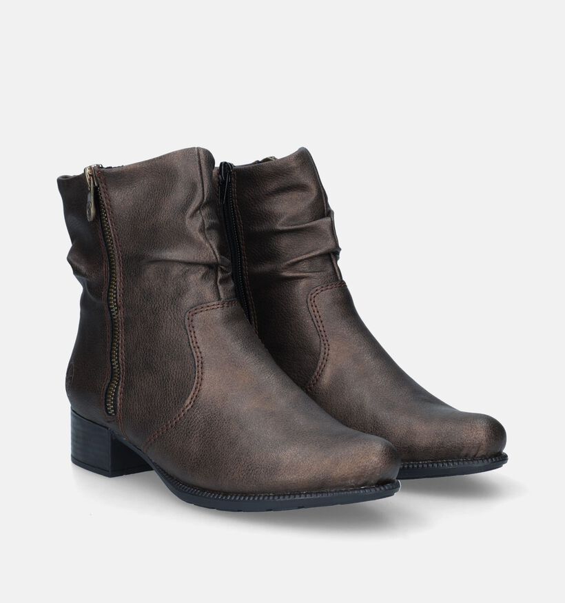 Rieker Bottines à talons en Bronze pour femmes (331649)