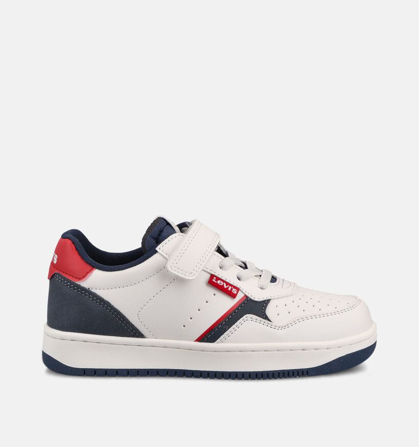 Levi's Aiden Witte/Donkerblauwe Sneakers voor jongens, meisjes (371198) - geschikt voor steunzolen