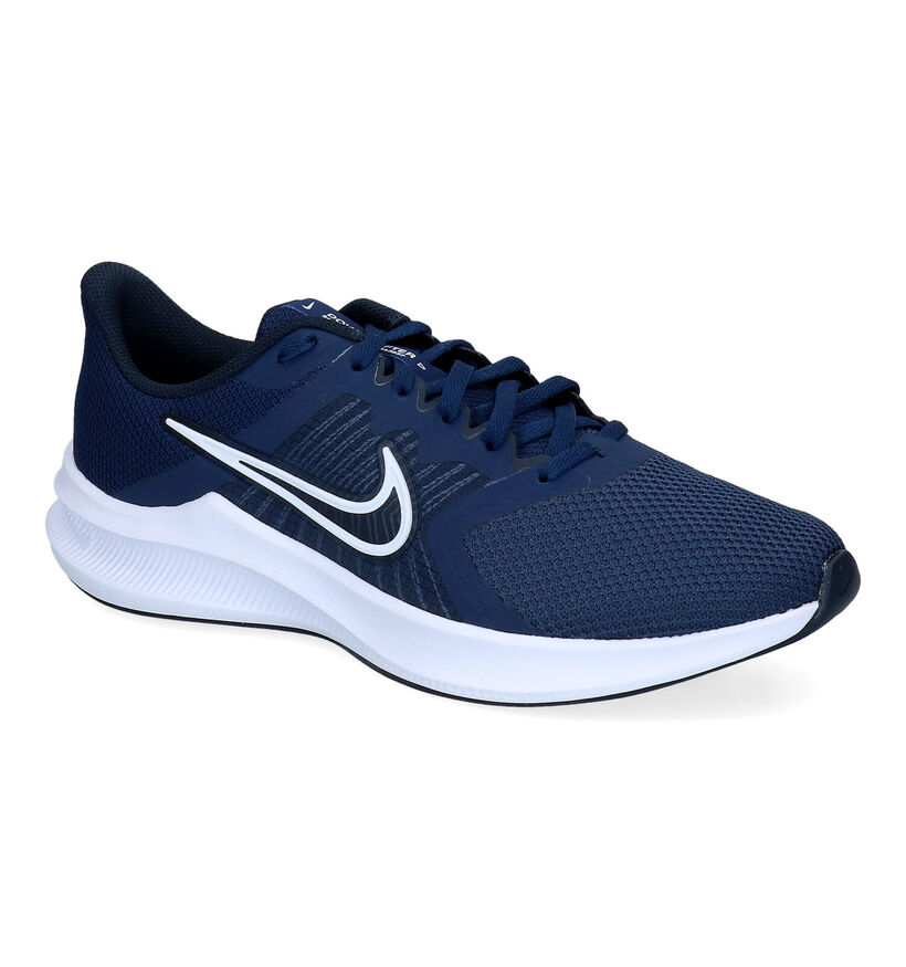 Nike Downshifter Zwarte Sneakers in kunstleer (291013)