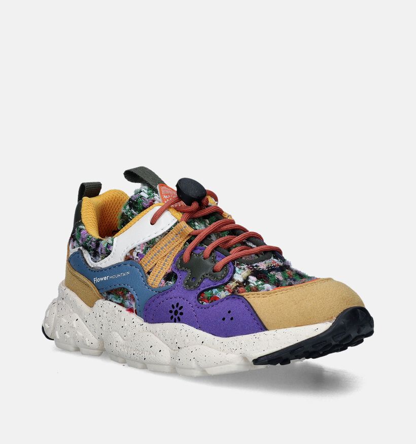 Naturino x Flower Mountain Yamano Gele Sneakers voor meisjes (349003) - geschikt voor steunzolen