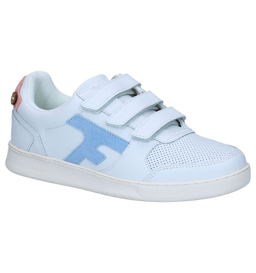 Faguo Hazel Witte Sneakers in kunstleer (288224)