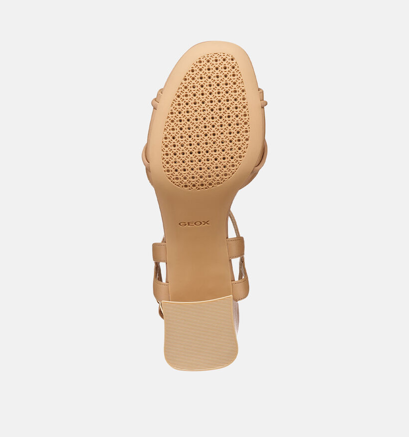 Geox D New Eraklia 50 T01 Beige Sandalen met Hak voor dames (368160)