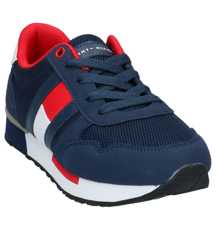 Donkerblauwe Sneakers Tommy Hilfiger in stof (266585)