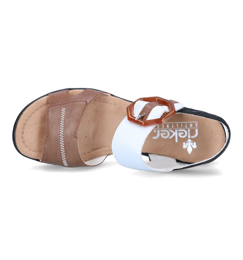 Rieker Cognac Sandalen met sleehak voor dames (323608)