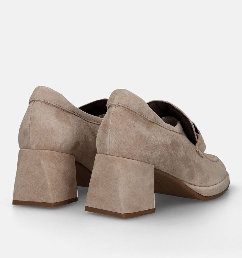 Softwaves Beige Mocassins met hak voor dames (332662) - geschikt voor steunzolen