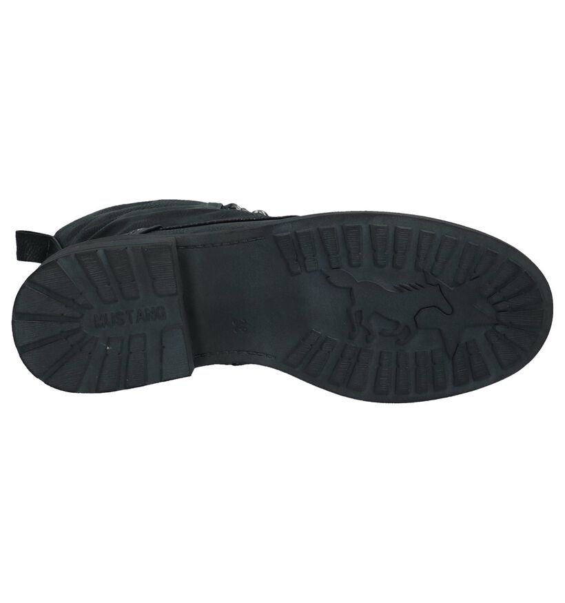 Donkergrijze Boots met Rits & Veters Mustang in kunstleer (223087)
