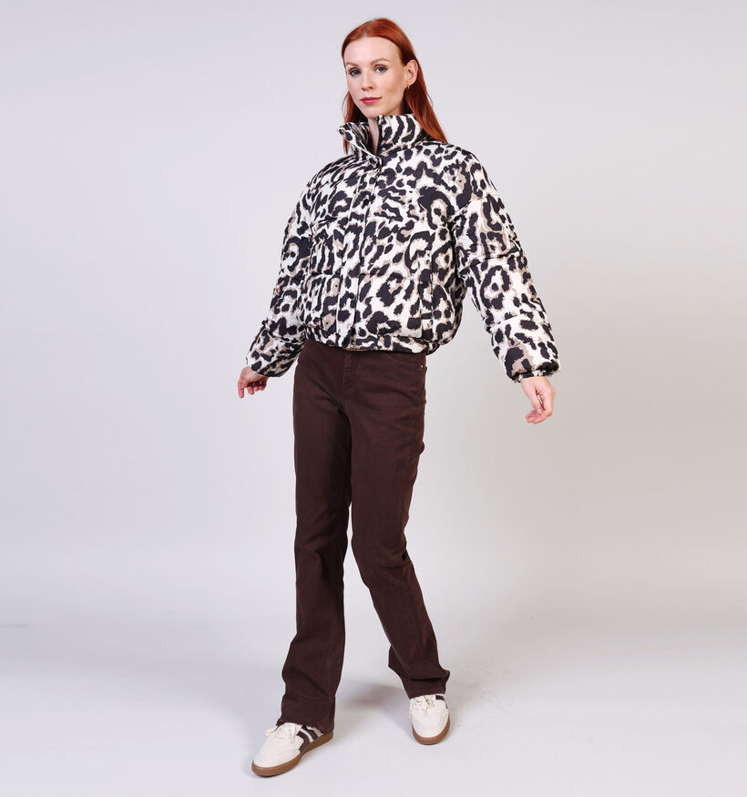 JDY Moon Life Manteau court en Noir/Blanc pour femmes (359934)