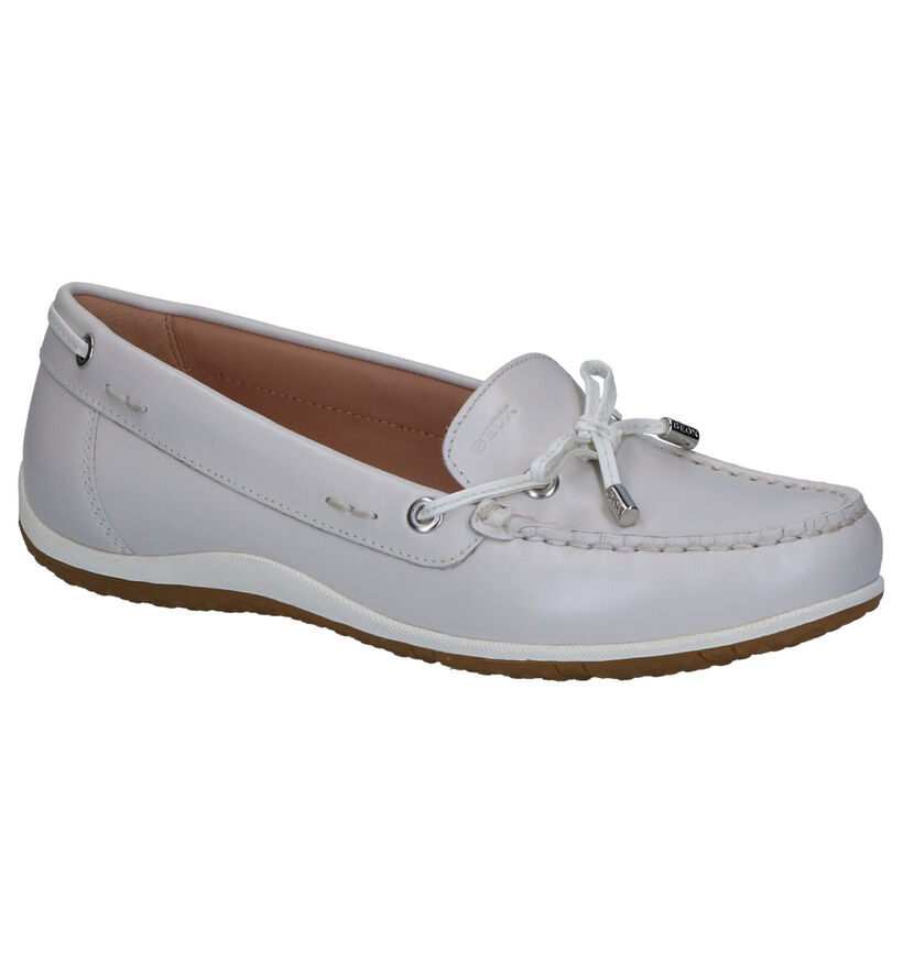 Geox Vega Moc Mocassins en Ecru pour femmes (303577)