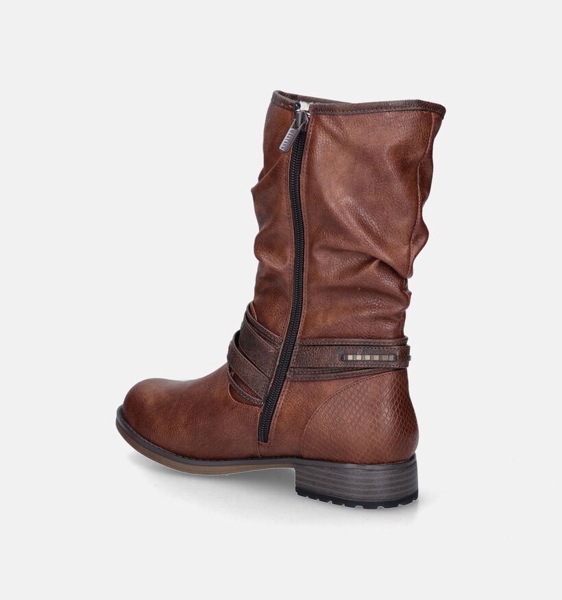 Mustang Cognac Korte laarzen voor dames (345411)