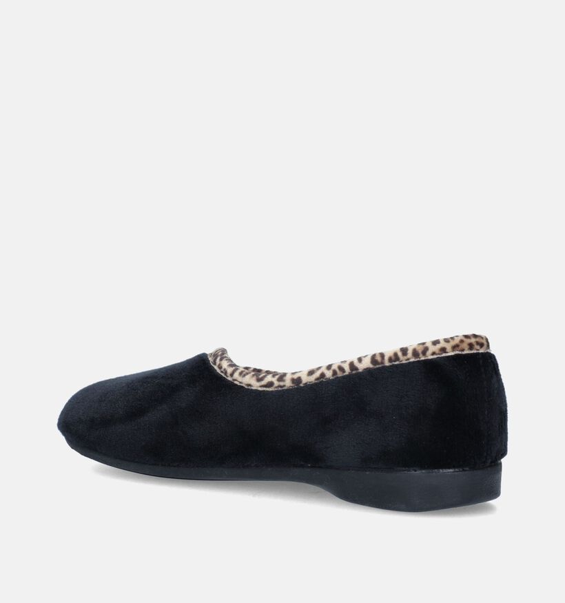 Torfs Home Pantoufles fermées en Noir pour femmes (348469)