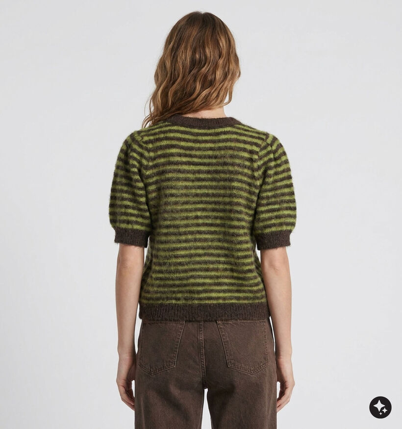 Pieces Ada Groene/Zwarte Trui voor dames (382089)