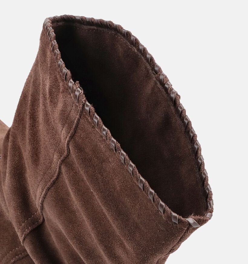 Poelman Dark Brown Cow Donkerbruine Laarzen voor dames (388205)