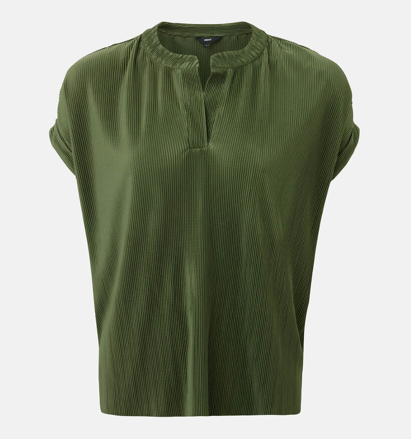 Mexx Plisse Blouse en Vert pour femmes (368531)