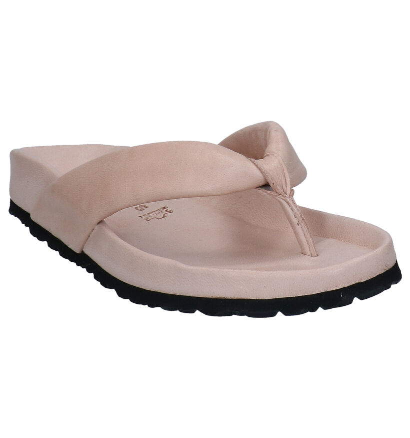 Tamaris Roze Teenslippers in leer (300112)