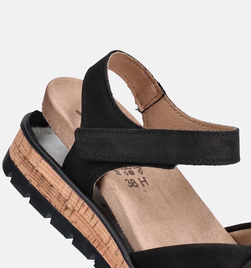 Solemade Mia 01 Zwarte Sandalen voor Steunzolen voor dames (371618) - geschikt voor steunzolen