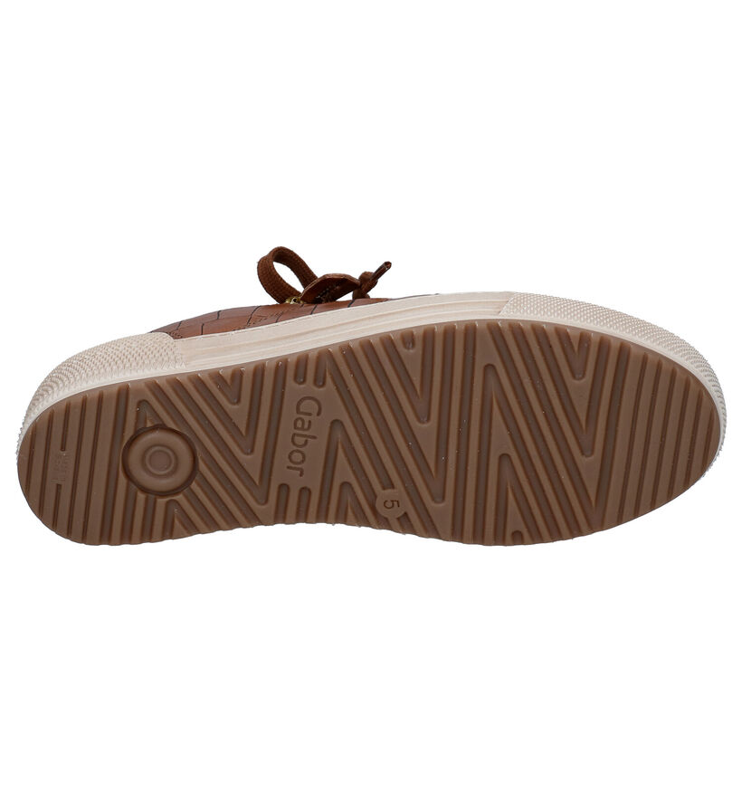 Gabor OptiFit Chaussures à lacets en Cognac en cuir (297404)
