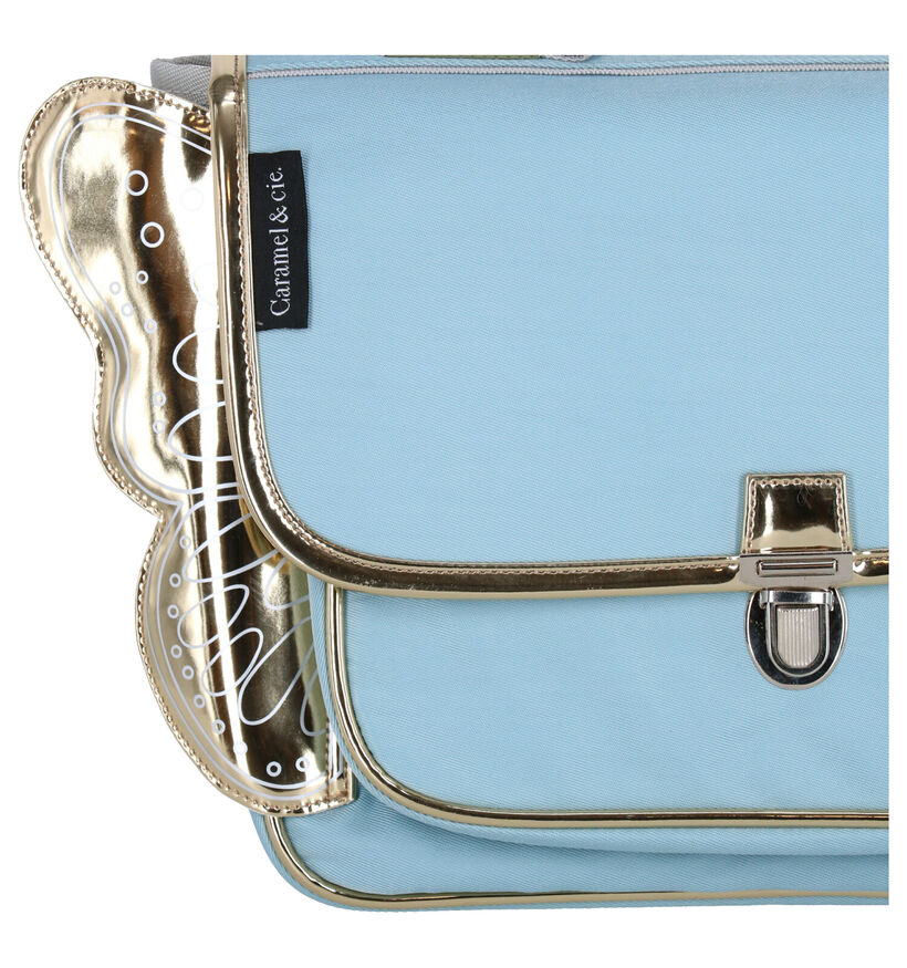 Caramel & cie Blauwe Kinderboekentas in stof (294208)