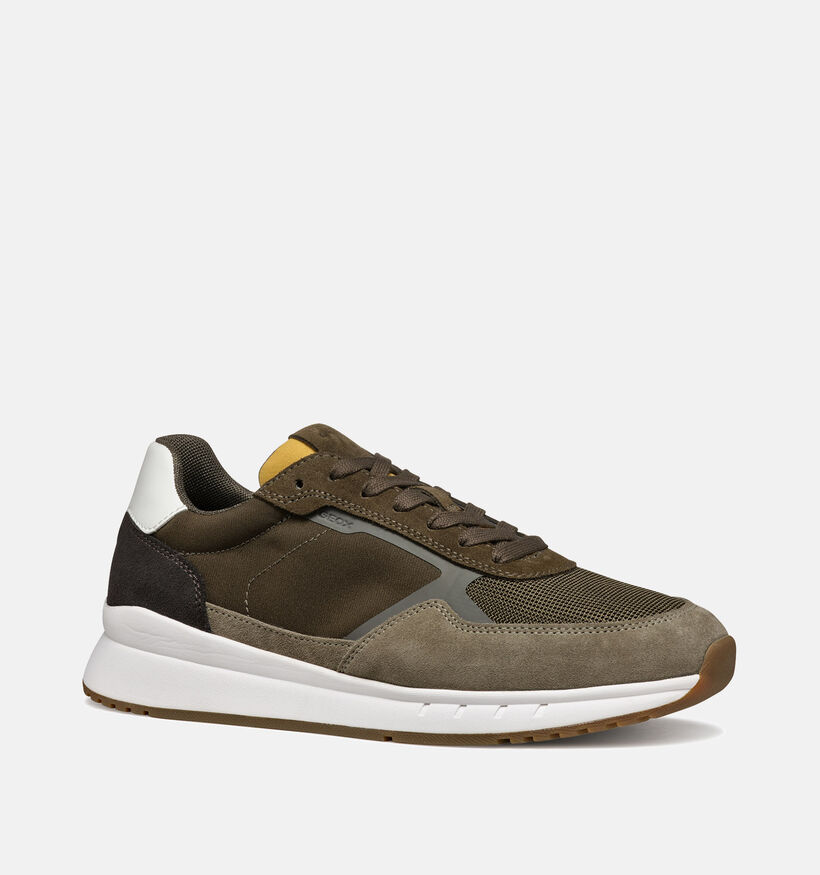 Geox Branthon Kaki Veterschoenen voor heren (353859) - geschikt voor steunzolen