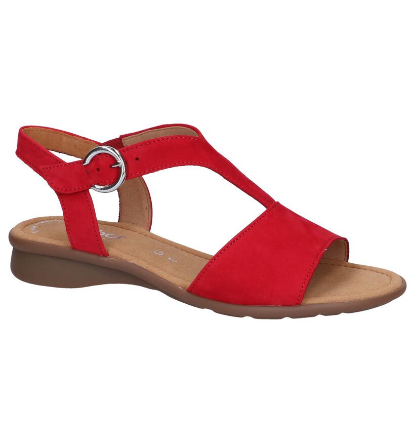 Gabor Easy Walking Sandales en Rouge en daim (245469)