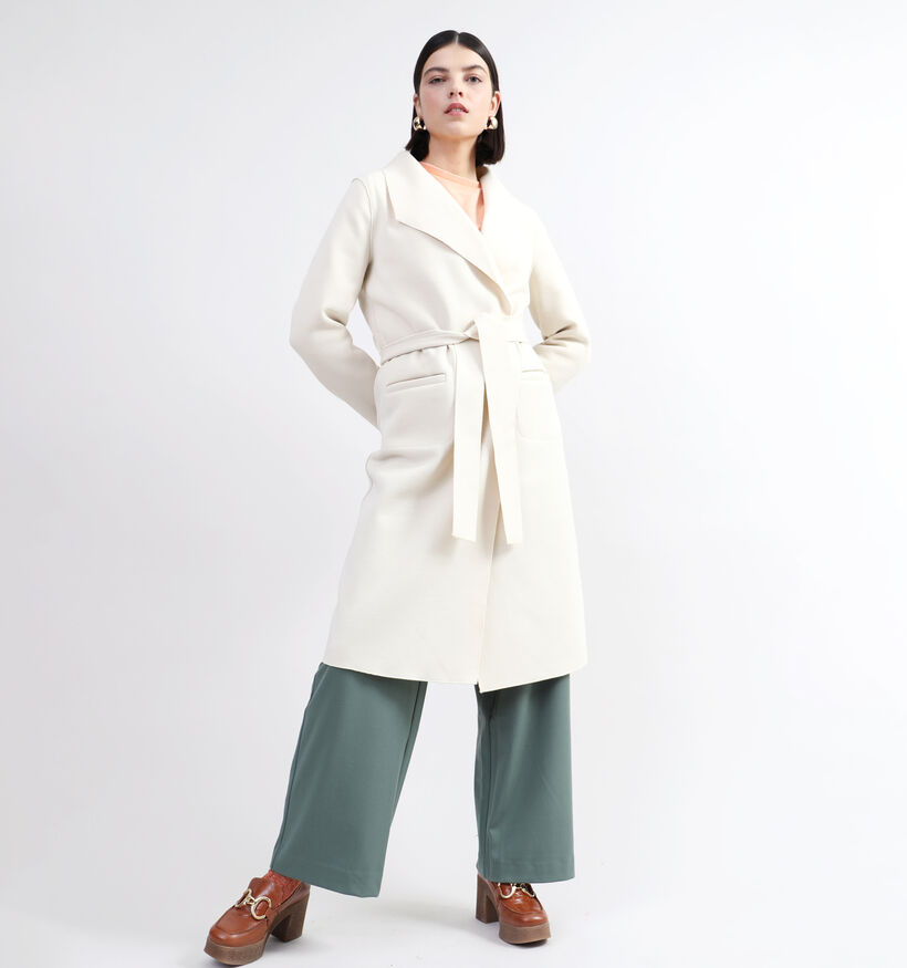 Vila Juice Manteau mi-long en Écru pour femmes (335437)