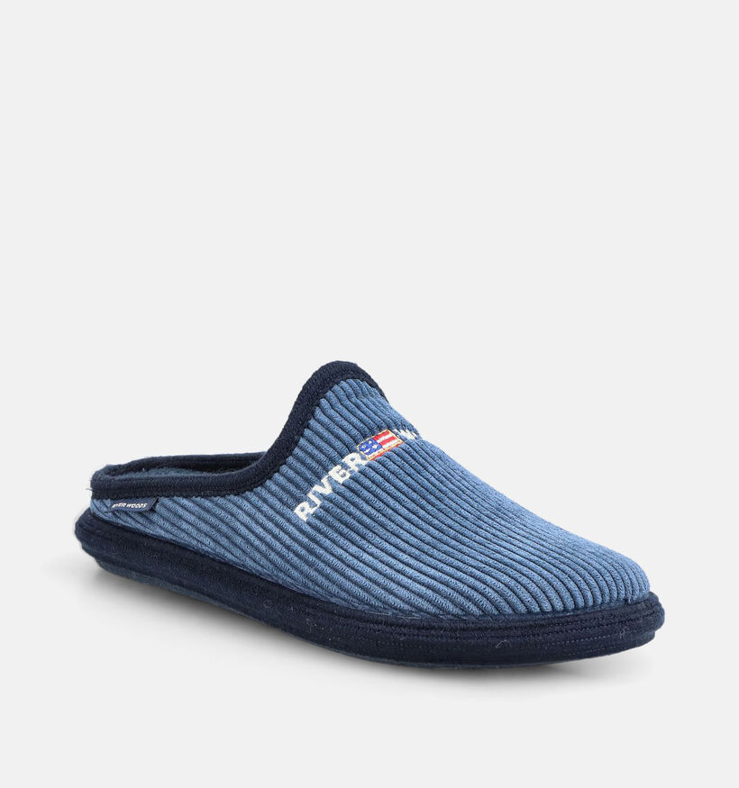 River Woods Hendrik Donkerblauwe Open Pantoffels voor jongens (381158) - geschikt voor steunzolen