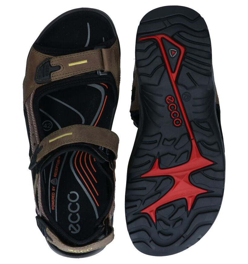 ECCO Offroad Kaki Sandalen in stof (287386)