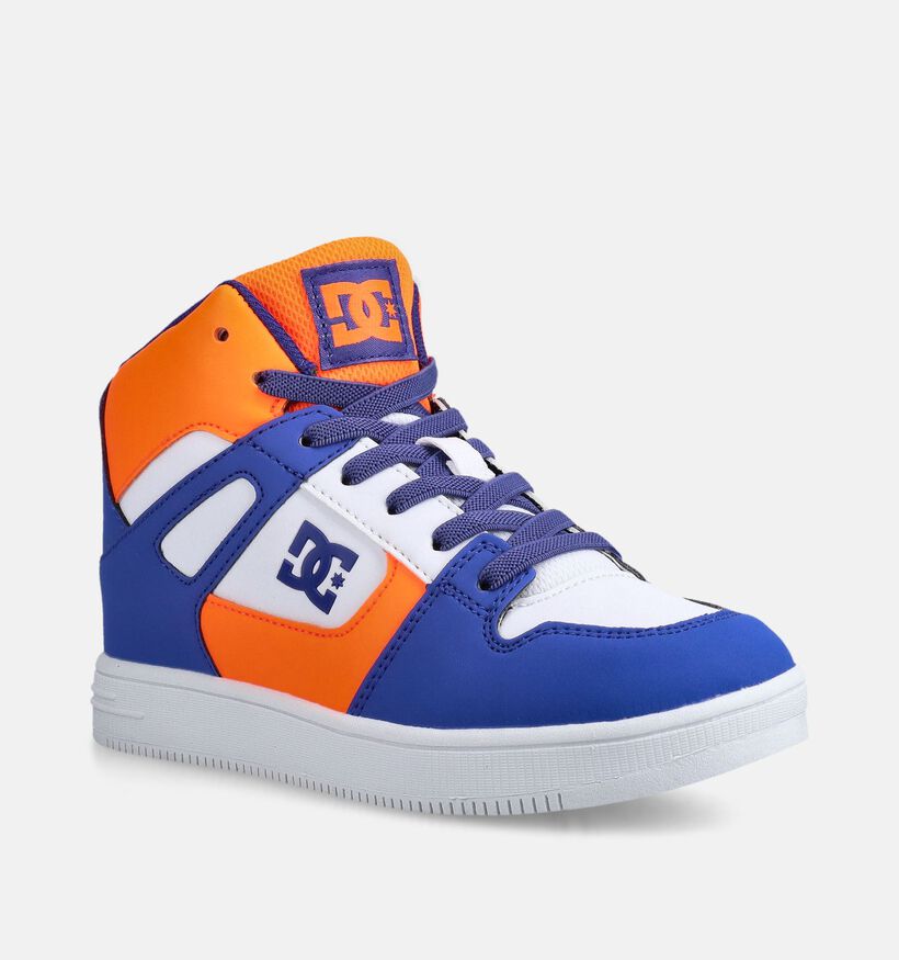 DC Shoes Rebound Baskets montantes en Bleu pour filles, gar&ccedil;ons (368717) - pour semelles orthop&eacute;diques