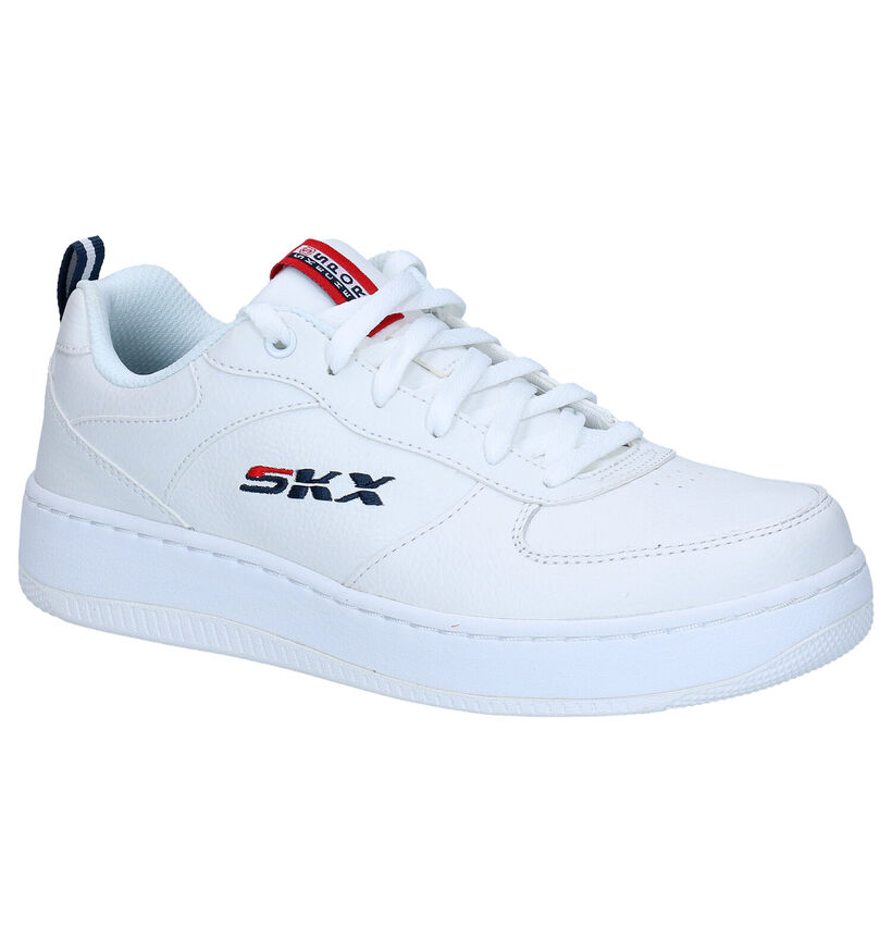 Skechers Sport Court Witte Sneakers in leer (279350)