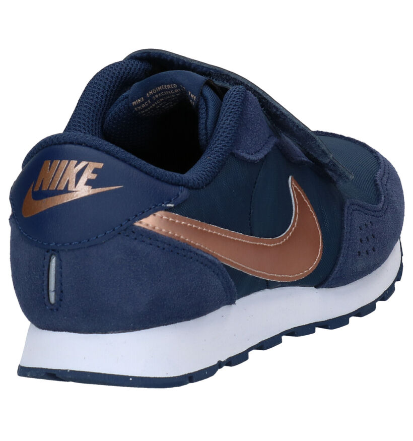 Nike MD Valiant PS Baskets en Bleu en cuir (277515)