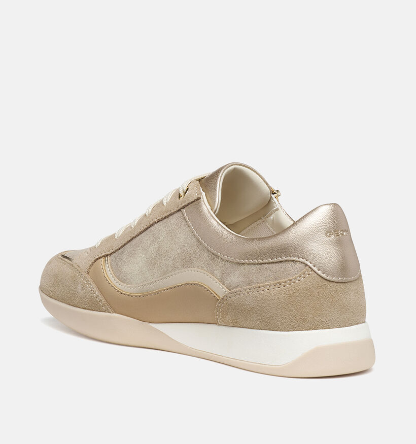 Geox Maryemy Beige/Gouden Sneakers voor dames (368188) - geschikt voor steunzolen