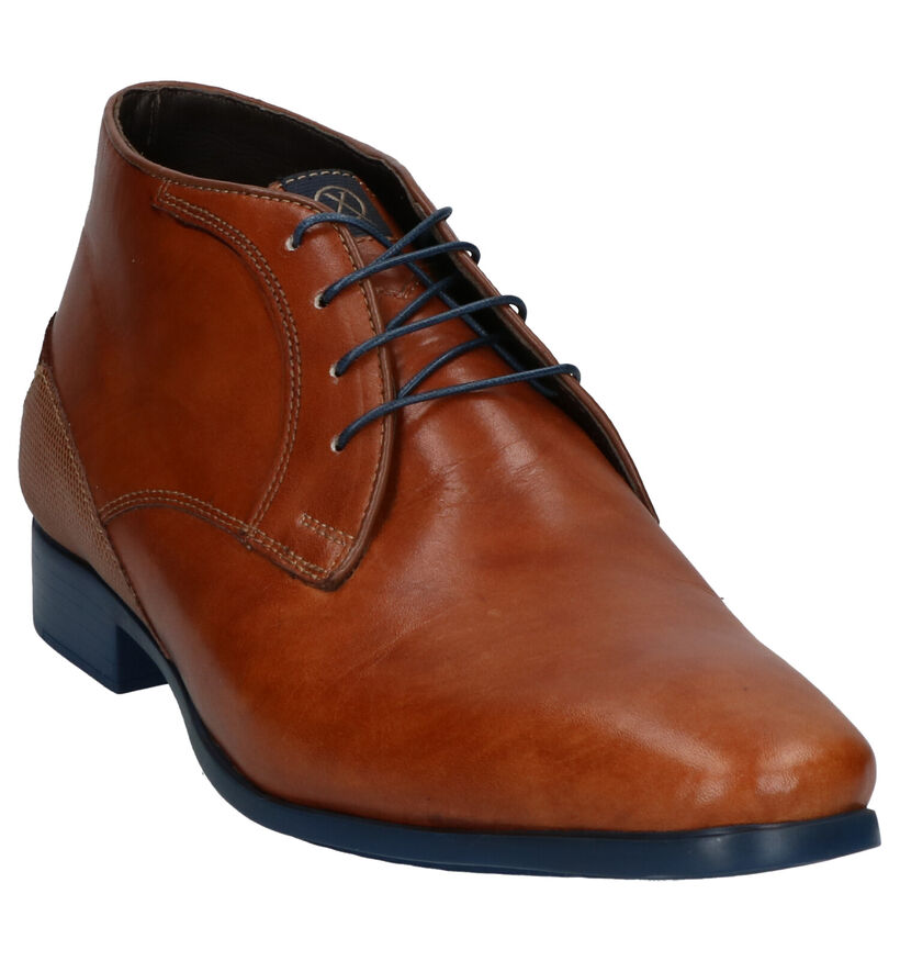 Ambiorix Dylan-B Cognac Geklede Hoge Schoenen in leer (259364)